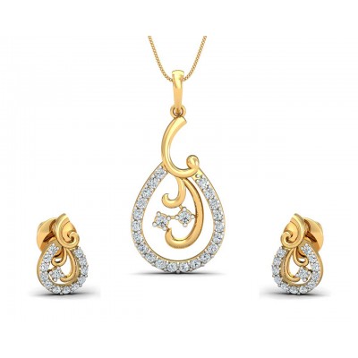 Lani Diamond Earrings Pendant set